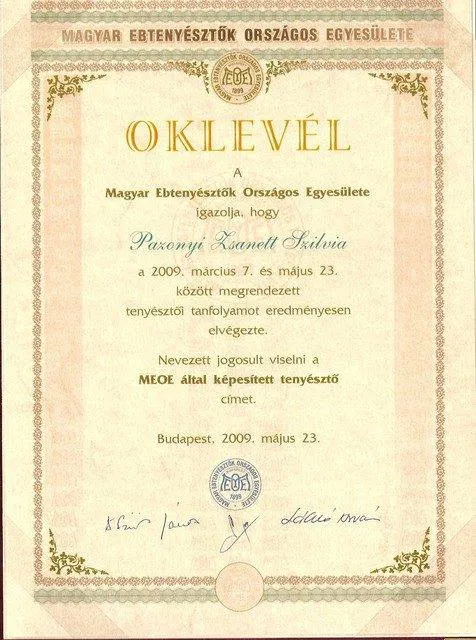 MEOE tenyésztői tanfolyam